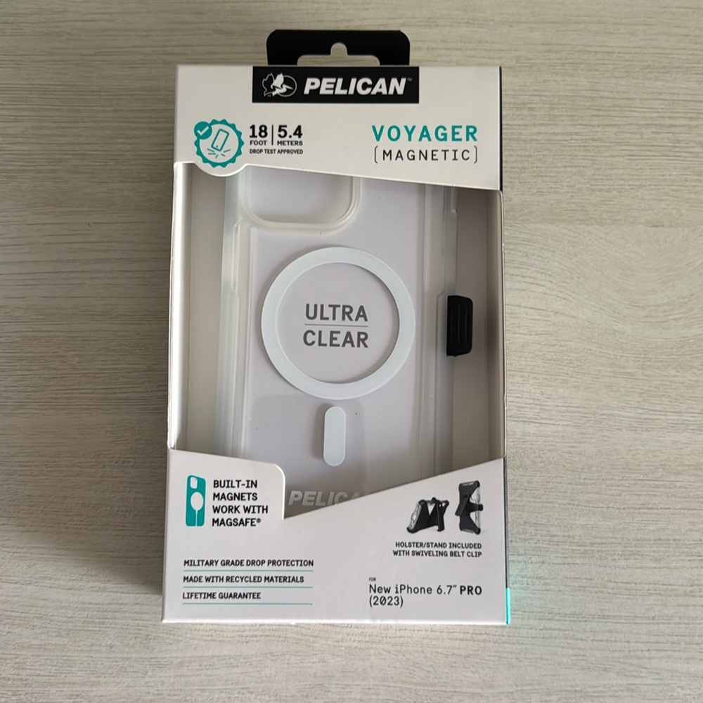 Pelican Voyager Series - iPhone 15 Pro Max Case 6.7" Clear NWT